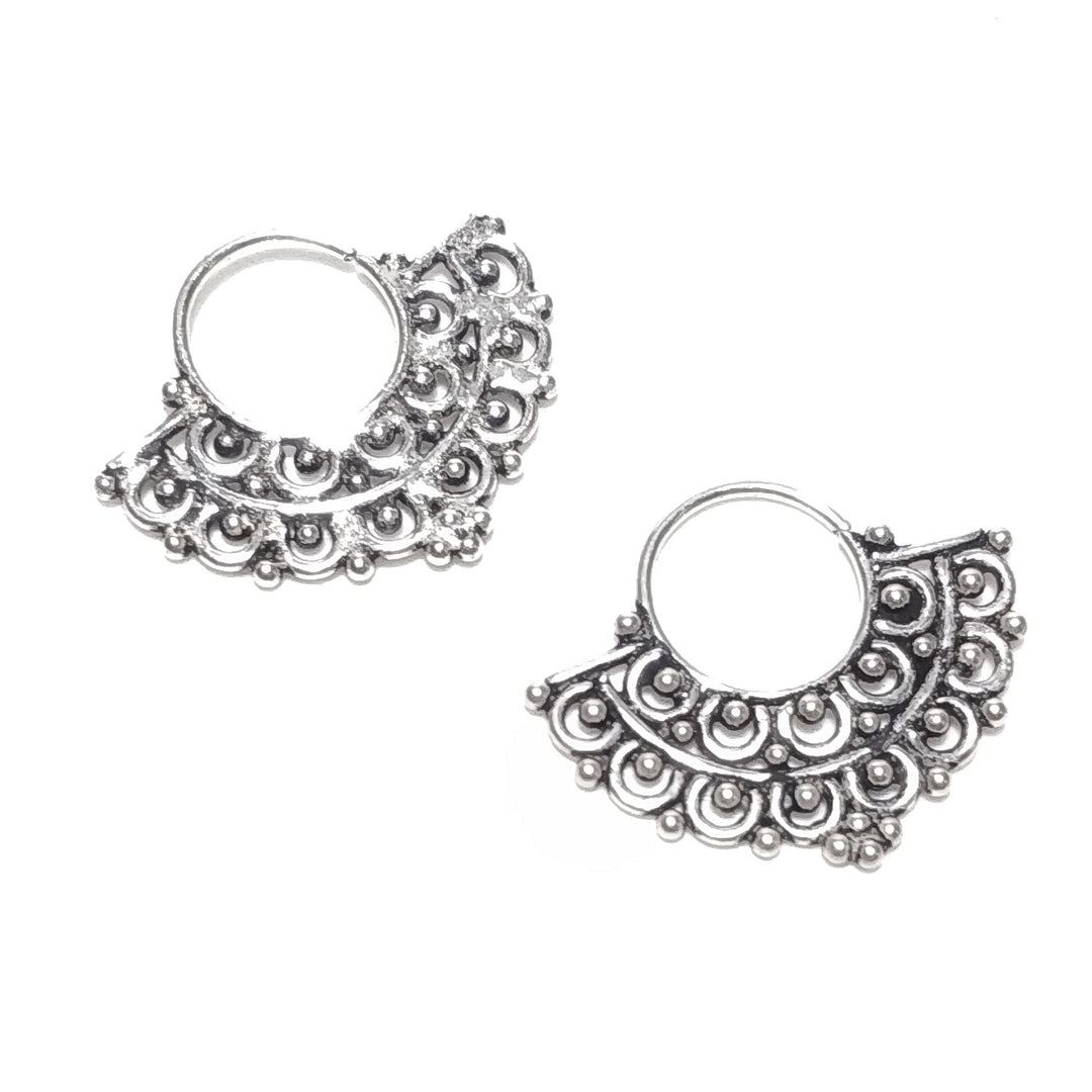 Orecchino - SEPTUM in argento 925 brunito - etnico