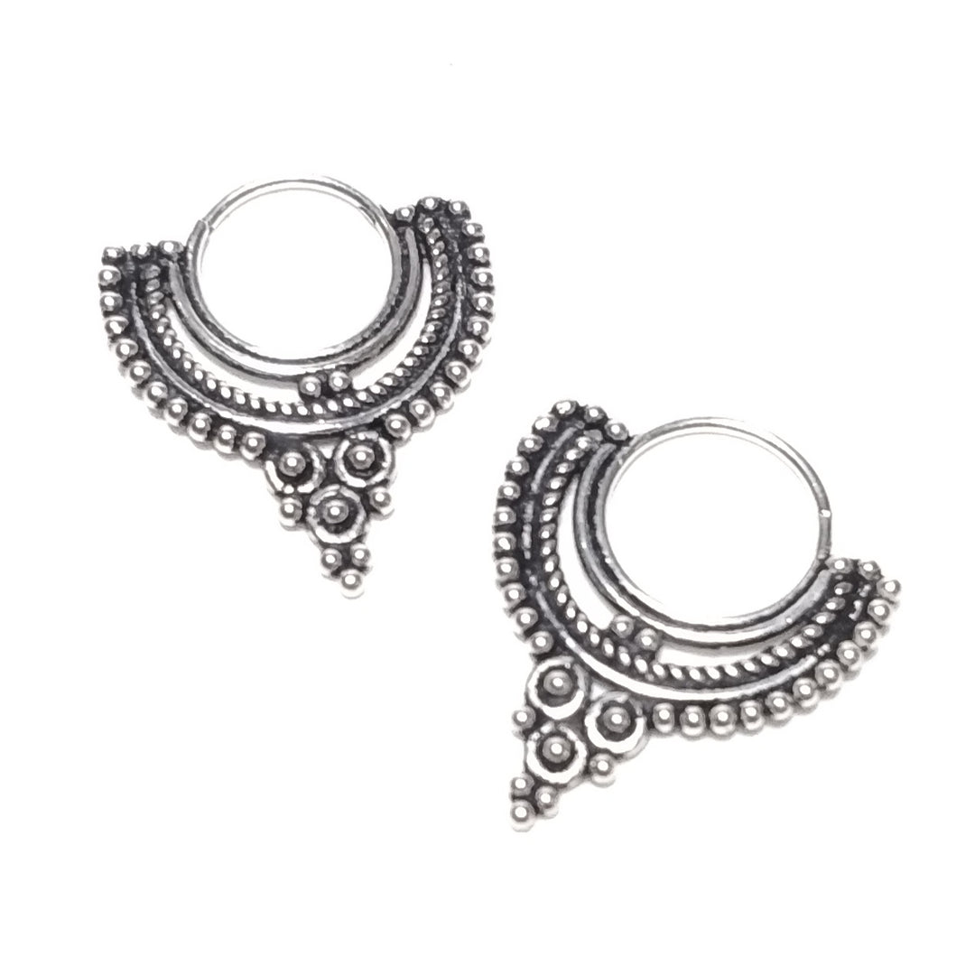 Orecchino - SEPTUM in argento 925 brunito - etnico