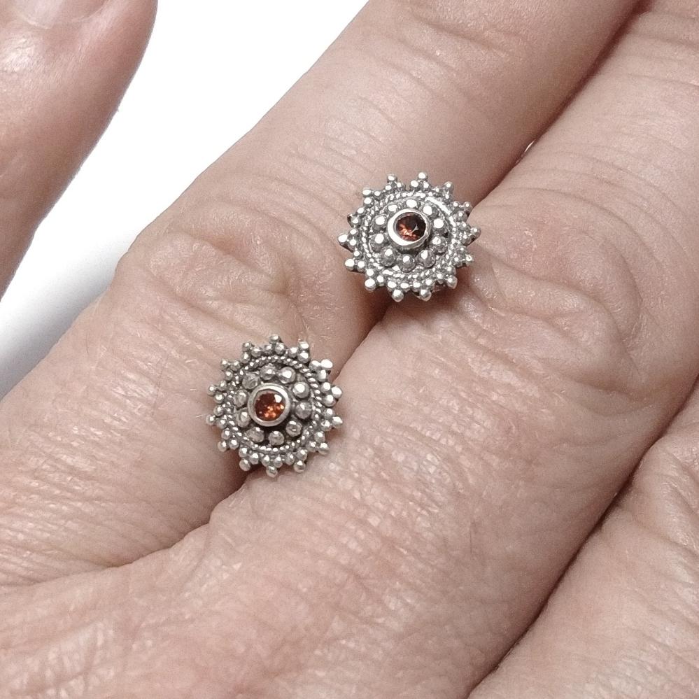 MMini ORECCHINI Argento 925 con pietra - REIPUR