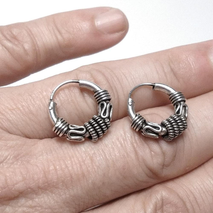 Orecchini cerchio argento - UOMO DONNA etnico | Gioielli etnici piercing