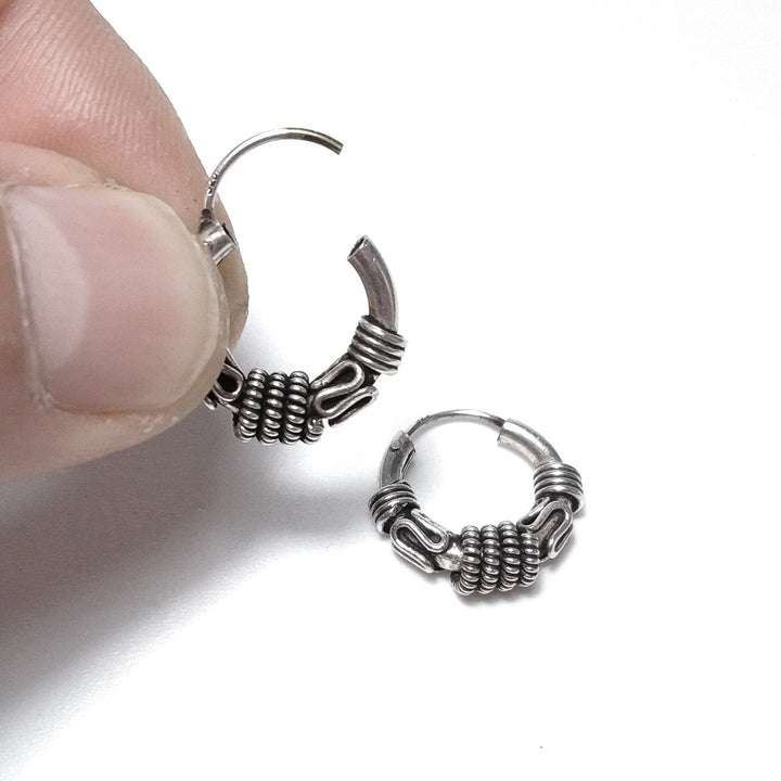 Orecchini cerchio argento - UOMO DONNA etnico | Gioielli etnici piercing