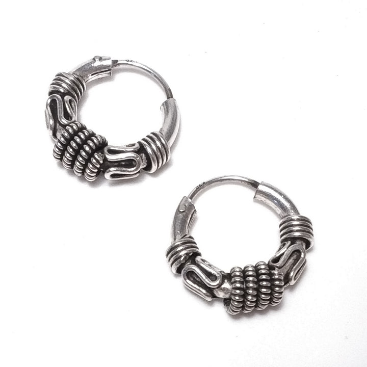 Orecchini cerchio argento - UOMO DONNA etnico | Gioielli etnici piercing