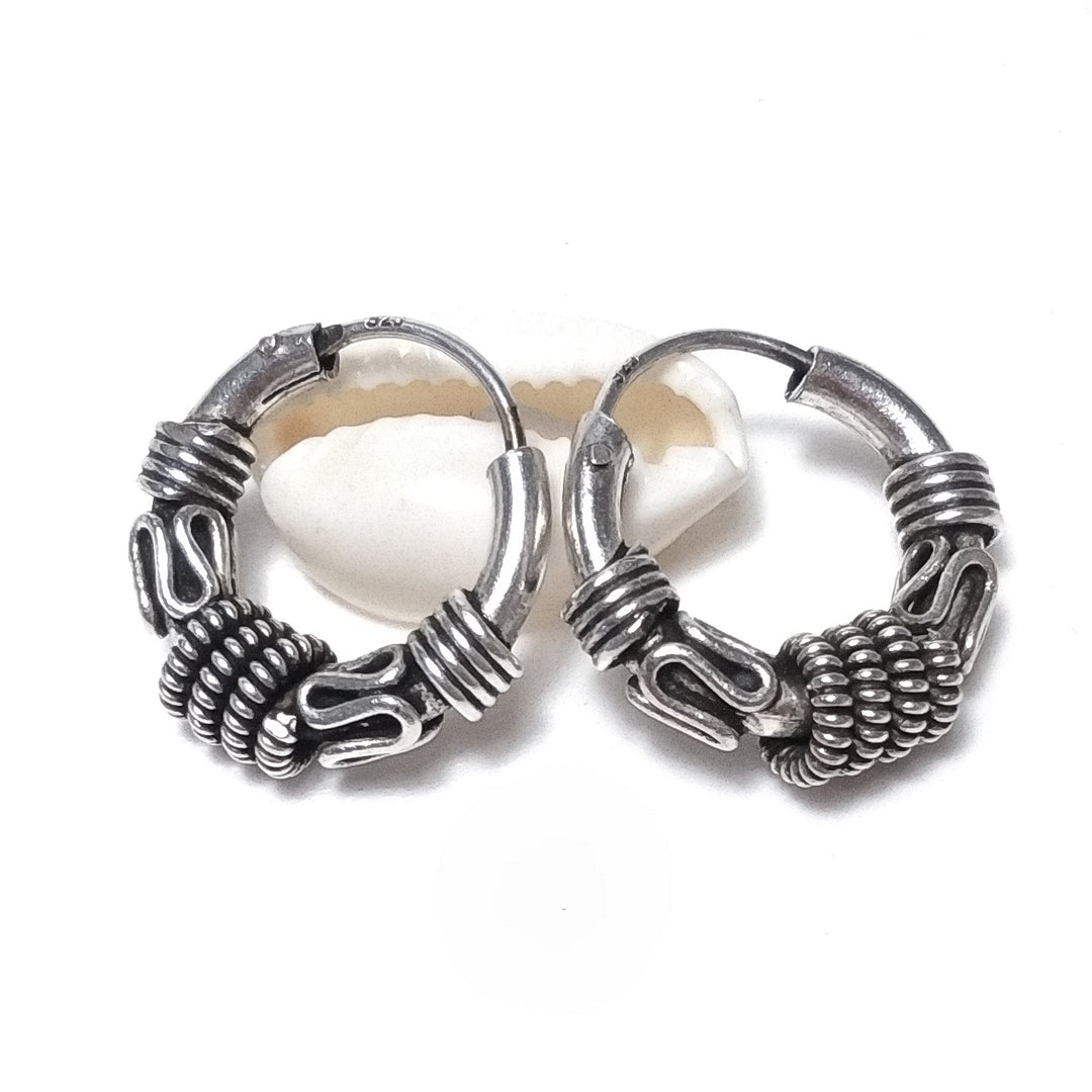 Orecchini cerchio argento - UOMO DONNA etnico | Gioielli etnici piercing