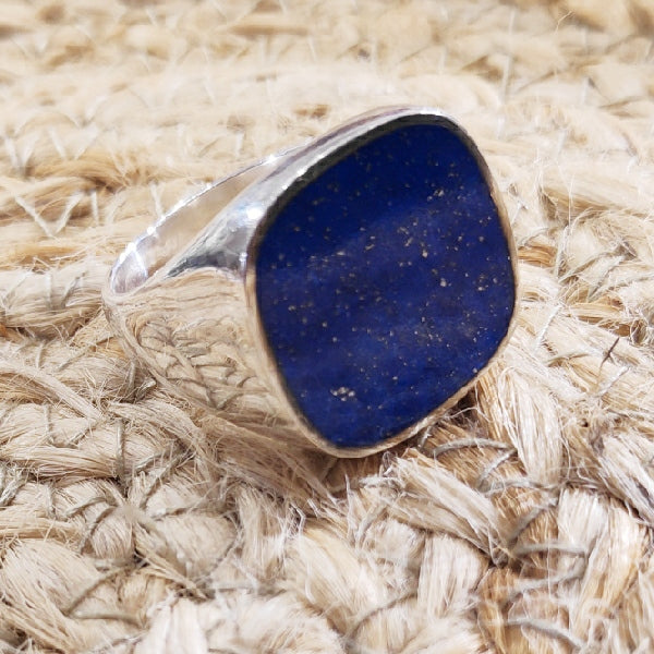 ANELLO artigianale in argento 925 con pietra - ORISSA