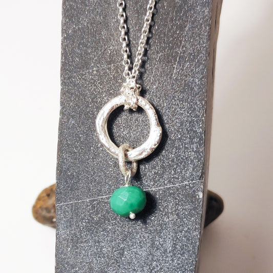 La Collana con pietra il cerchio della vita - argento 925
