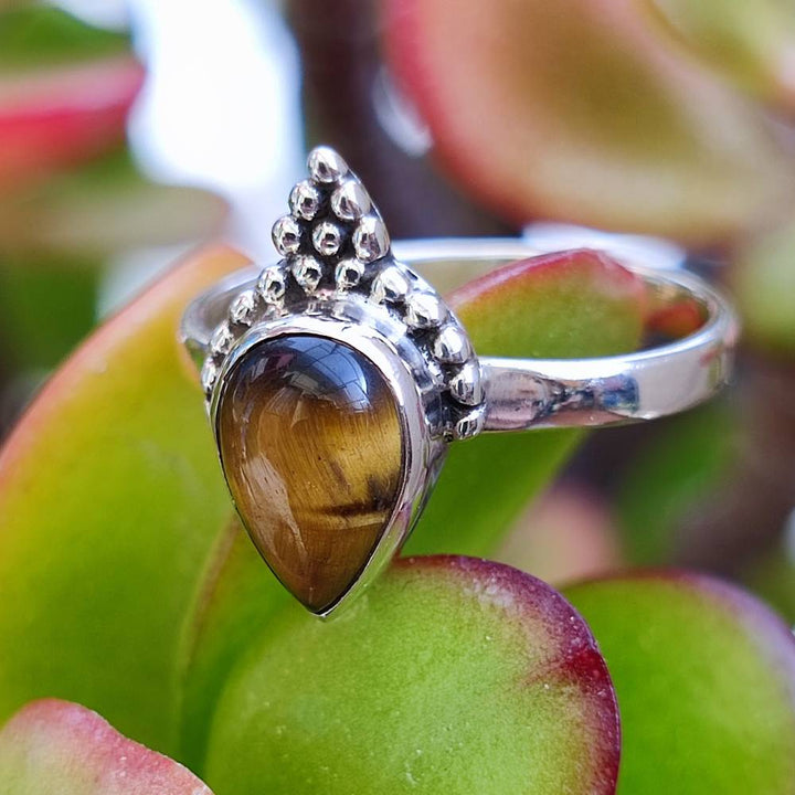 Anello AAHNA in argento 925 con pietra | GIOIELLI IN ARGENTO