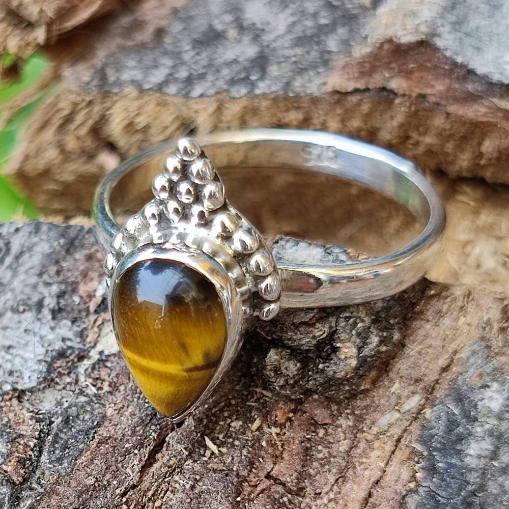 Anello AAHNA in argento 925 con pietra | GIOIELLI IN ARGENTO