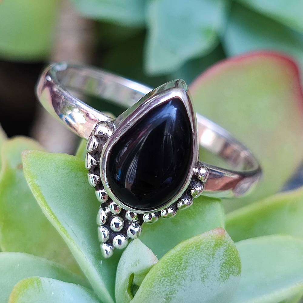 Anello AAHNA in argento 925 con pietra | GIOIELLI IN ARGENTO