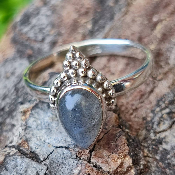 Anello AAHNA in argento 925 con pietra | GIOIELLI IN ARGENTO