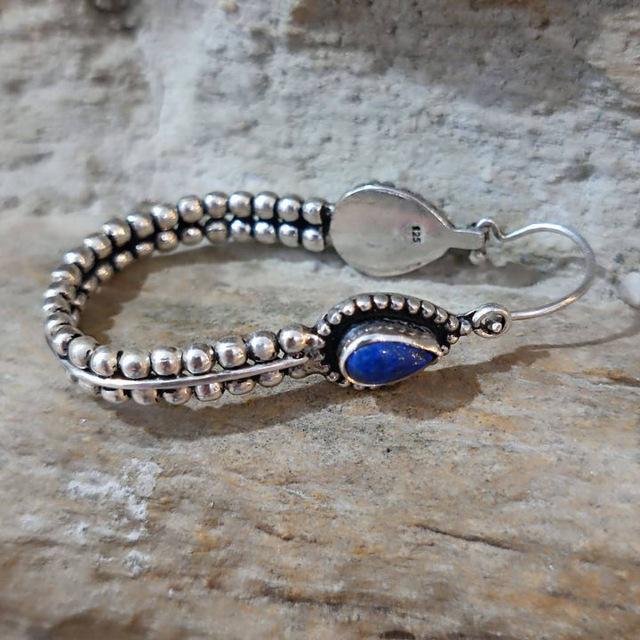 ORECCHINI etnici argento 925 con pietra - SAILA