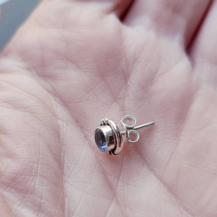ORECCHINI etnici con pietra in argento 925 - JASDAN