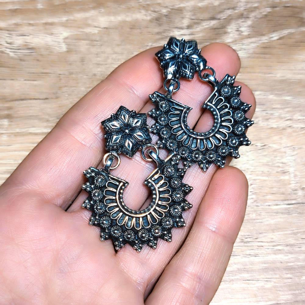 ORECCHINI etnici in argento 925 - SARSIWA