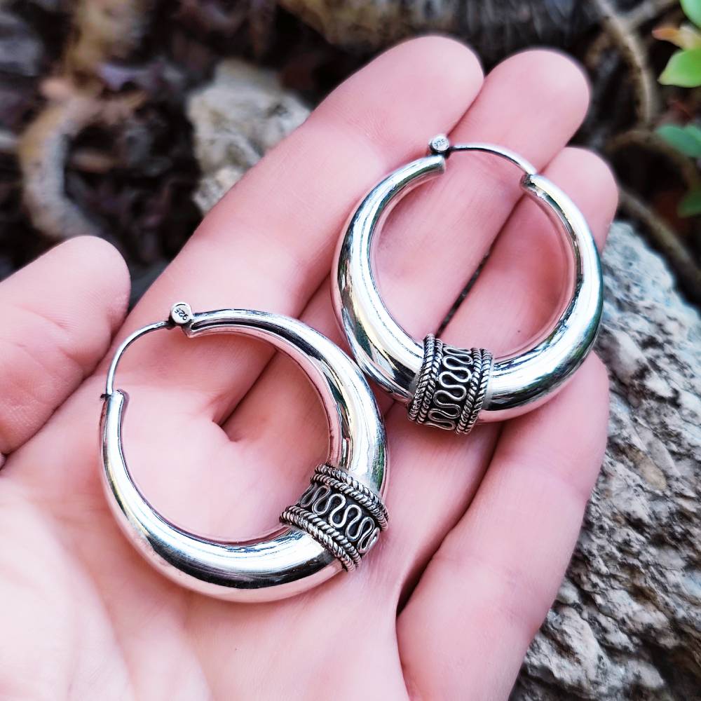 ORECCHINI a cerchio in argento 925 - LACHITA