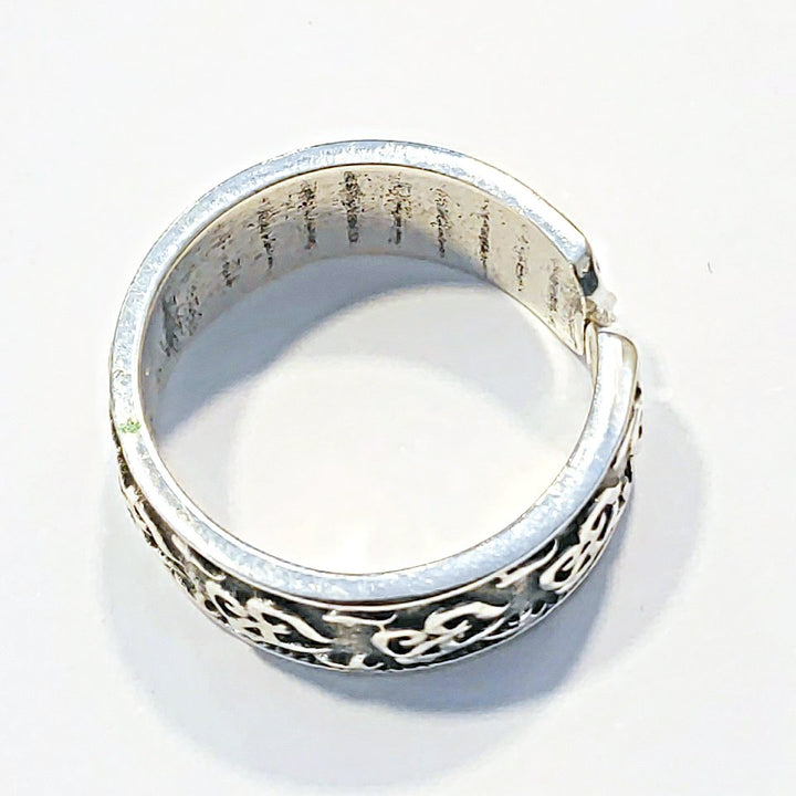OM ring silver thick band