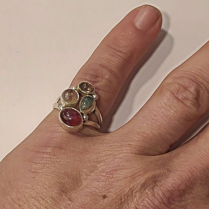 Anello Tormalina e argento cabouchon - DHURKOT