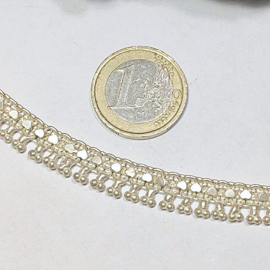 Cavigliera indiana argento semi - rigida - etnica