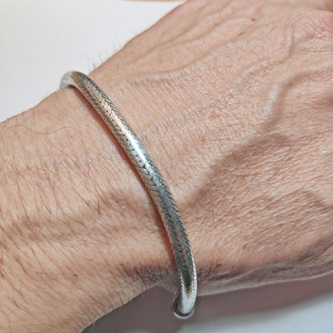Bracciale uomo donna tradizionale Snake argento - RAMGRAM
