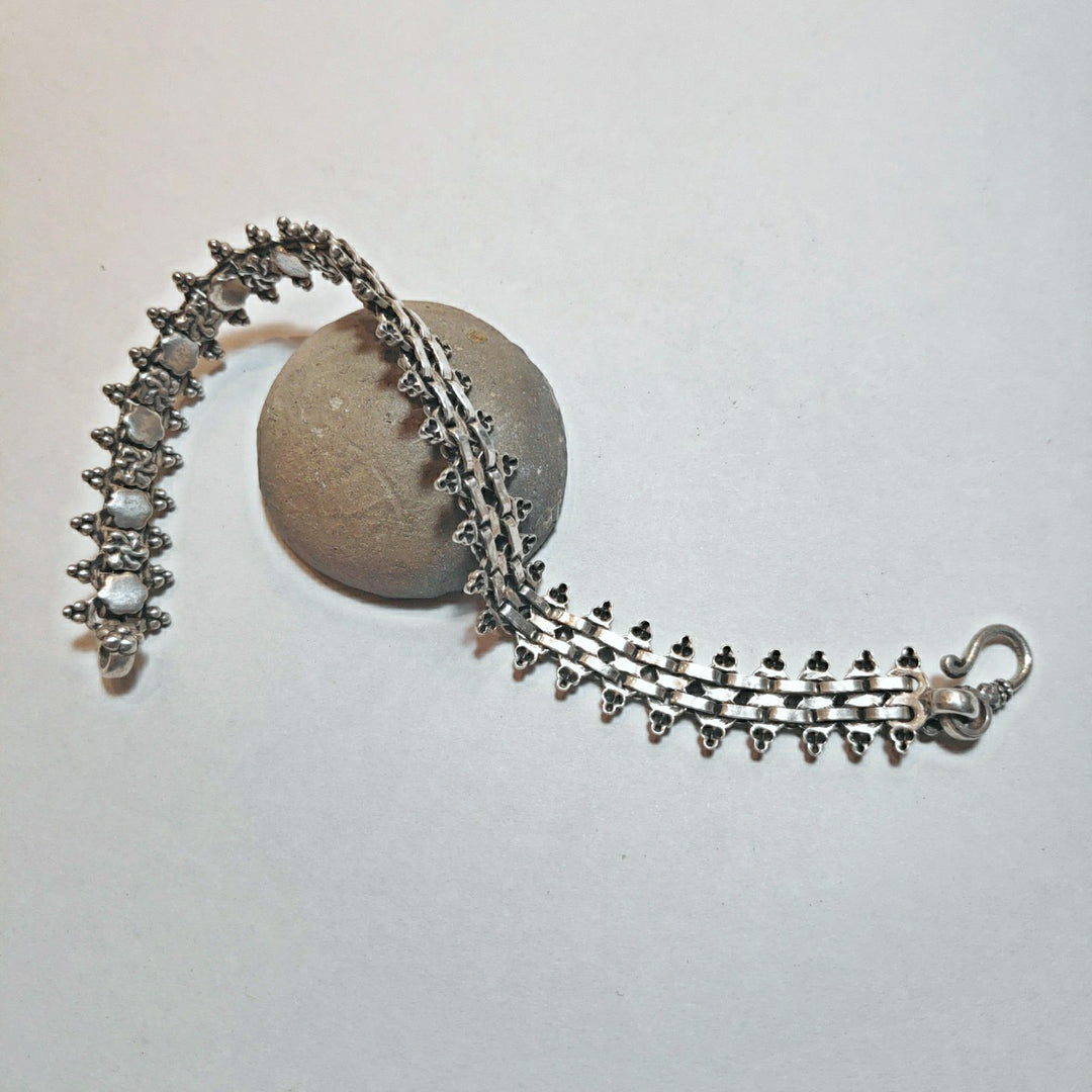 Bracciale Snake argento foglia 645