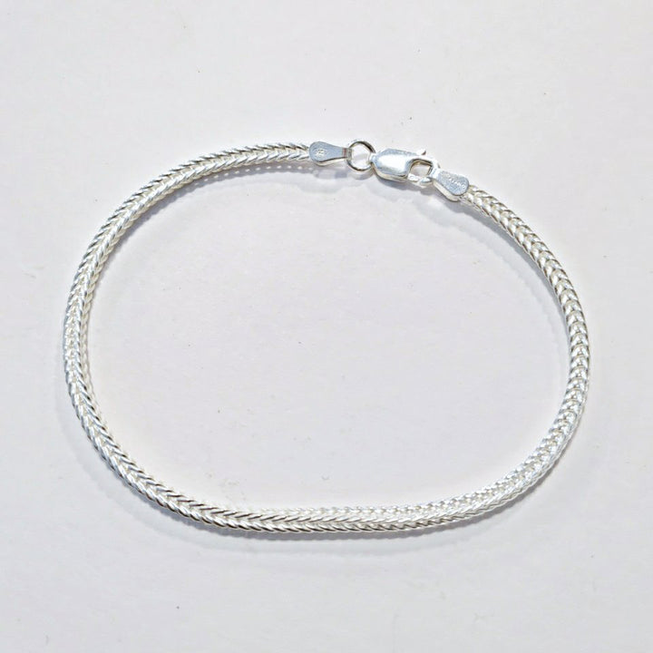 Silver Snake | Square fishbone style 925 silver bracelet