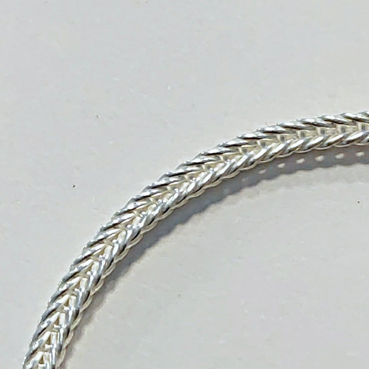 Silver Snake | Square fishbone style 925 silver bracelet