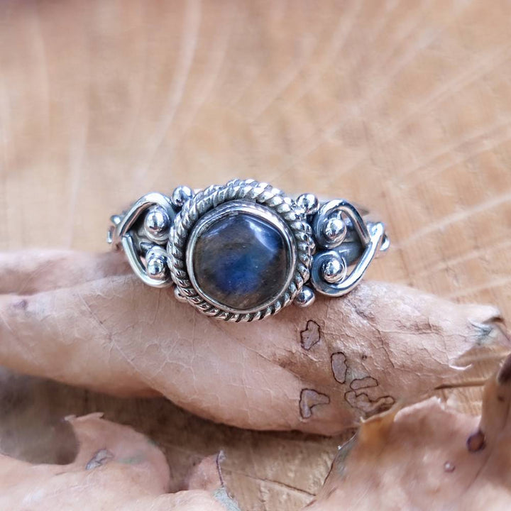 Anello argento 925 con pietra tonda - NAWAL
