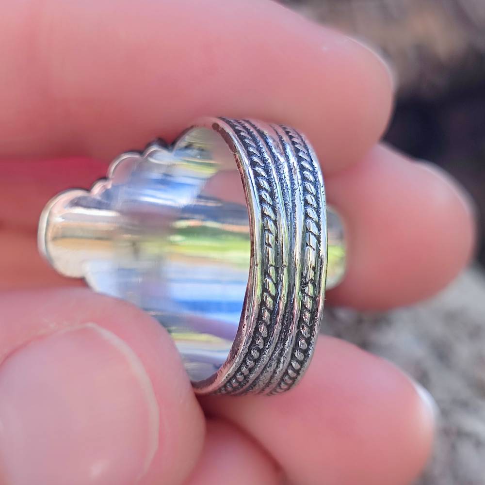 Anello etnico artigianale in argento 925 - KARDA