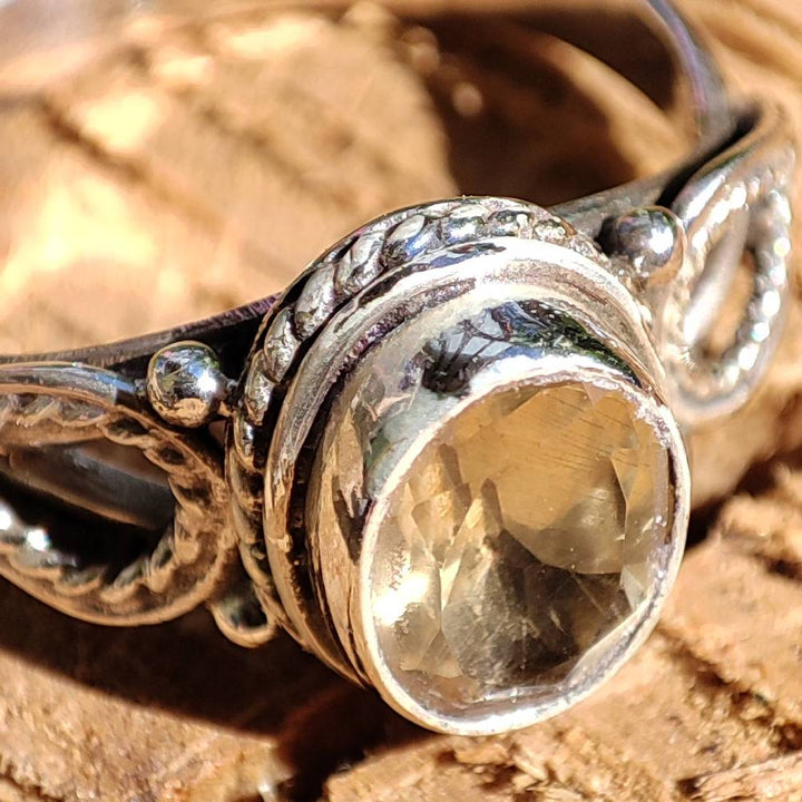 Anello ANJAN in argento 925 con pietra quarzo citrino