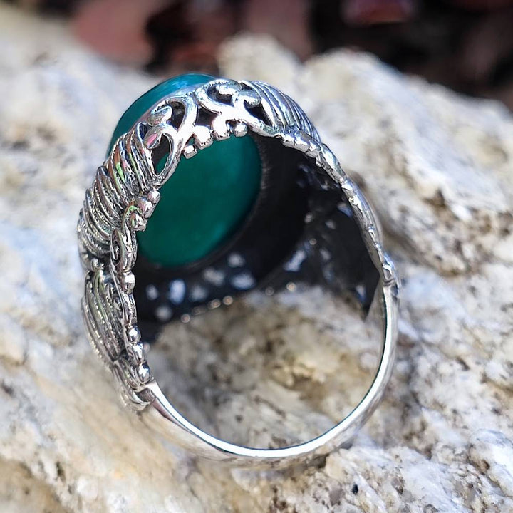 Handgefertigter Ring mit 925er Silberstein - UTTAM