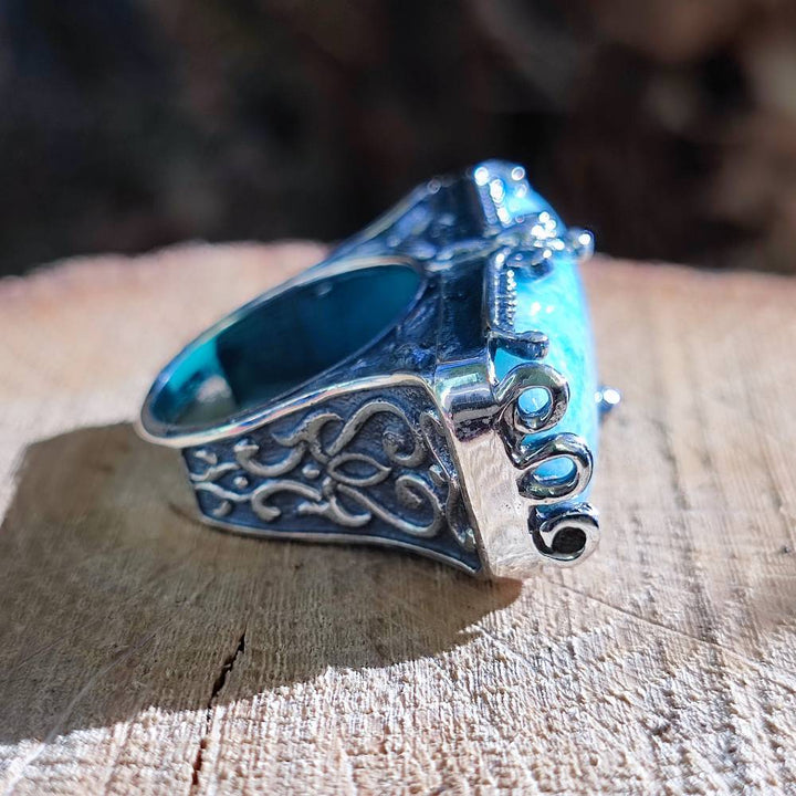 Anello artigianale con pietra in argento 925 - TILAIMAL
