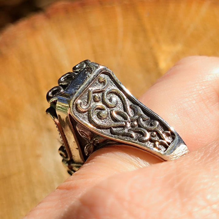 Anello artigianale con pietra in argento 925 - TILAIMAL