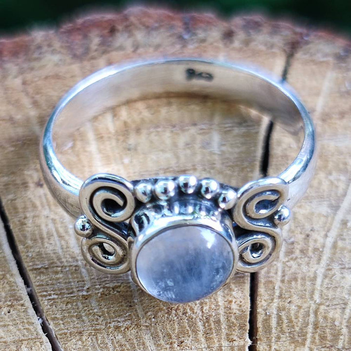 Anello in argento 925 con pietra HEMANG pietra di luna