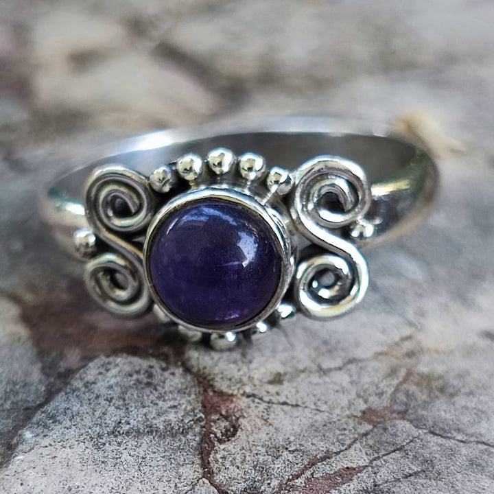Anello in argento 925 con pietra HEMANG ametista