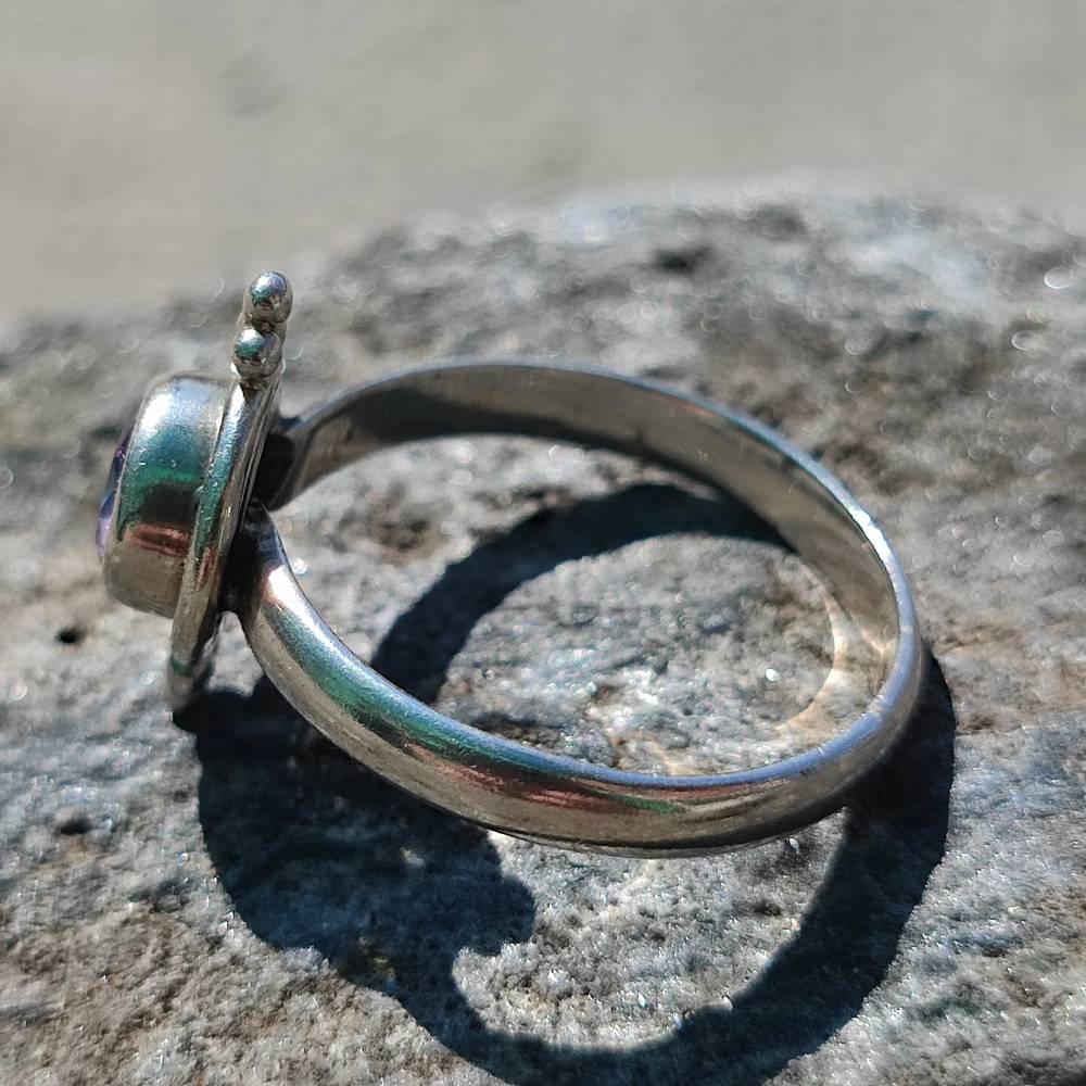 Anello etnico in argento 925 con pietra - DABVHA