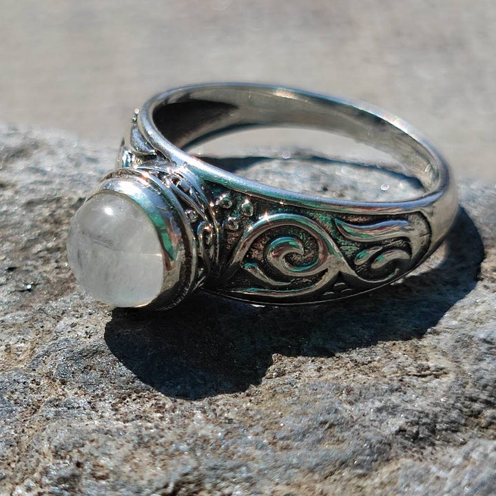 Anello etnico in argento 925 con pietra - BARAN