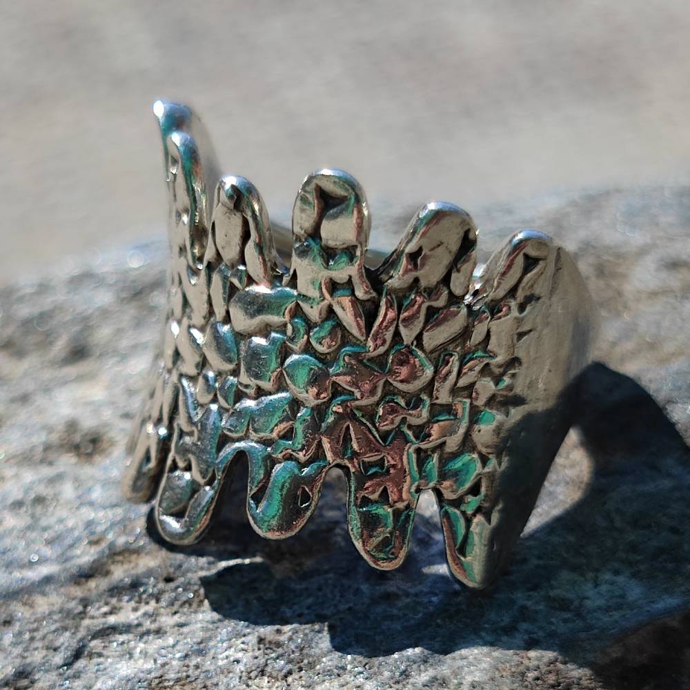 ANELLO artigianale a fascia in argento 925 - DIRPUR