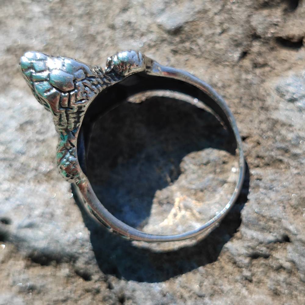 ANELLO artigianale in argento 925 serpenti - MOTHPUR