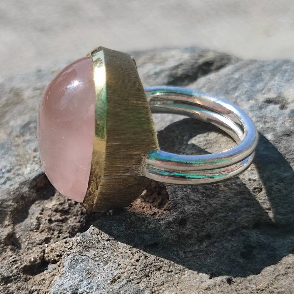 Anello etnico in argento 925 con pietra - AROLJA