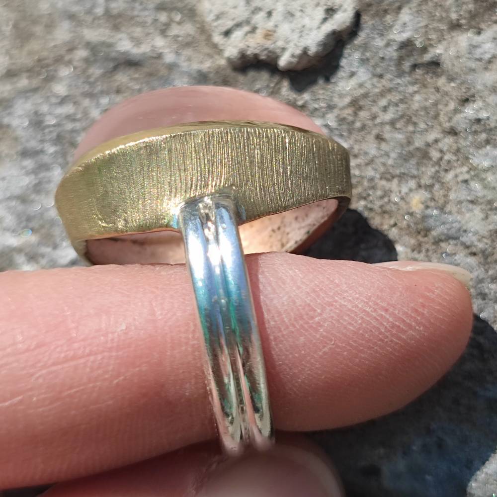 Anello etnico in argento 925 con pietra - AROLJA