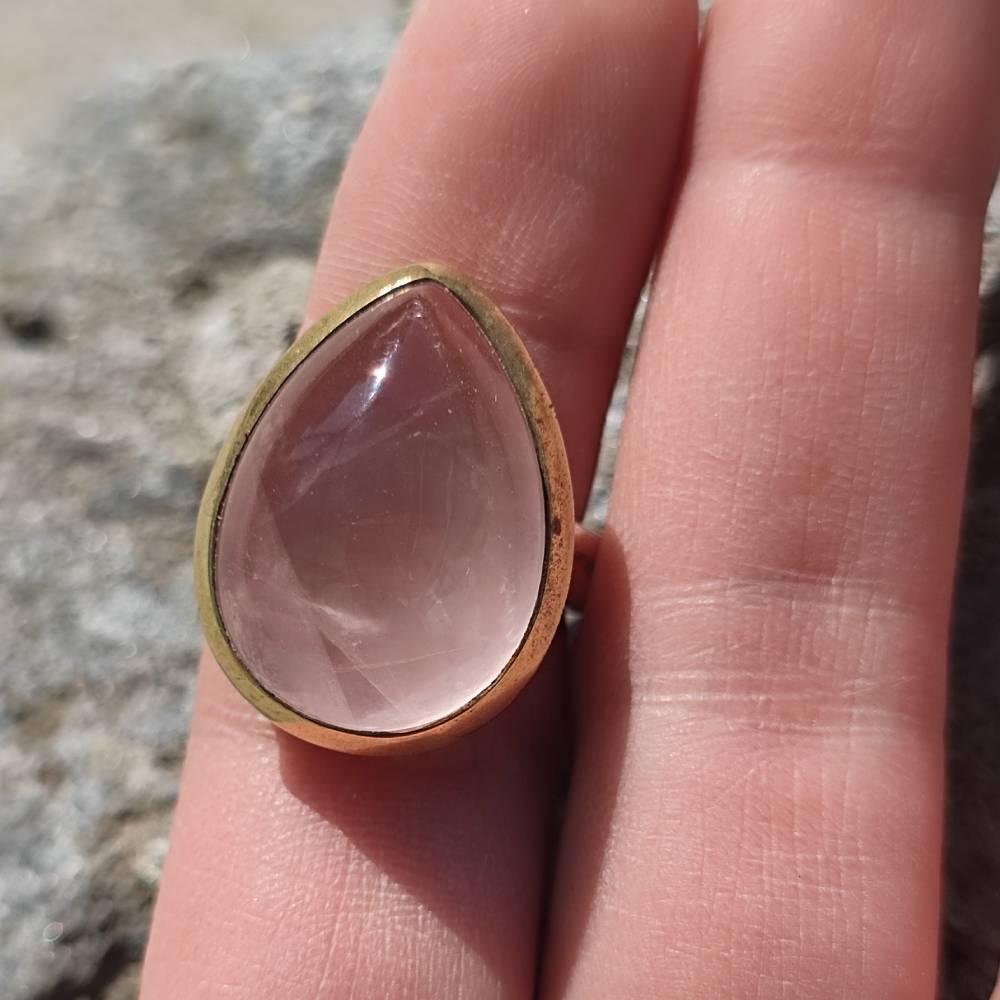 Anello etnico in argento 925 con pietra - AROLJA