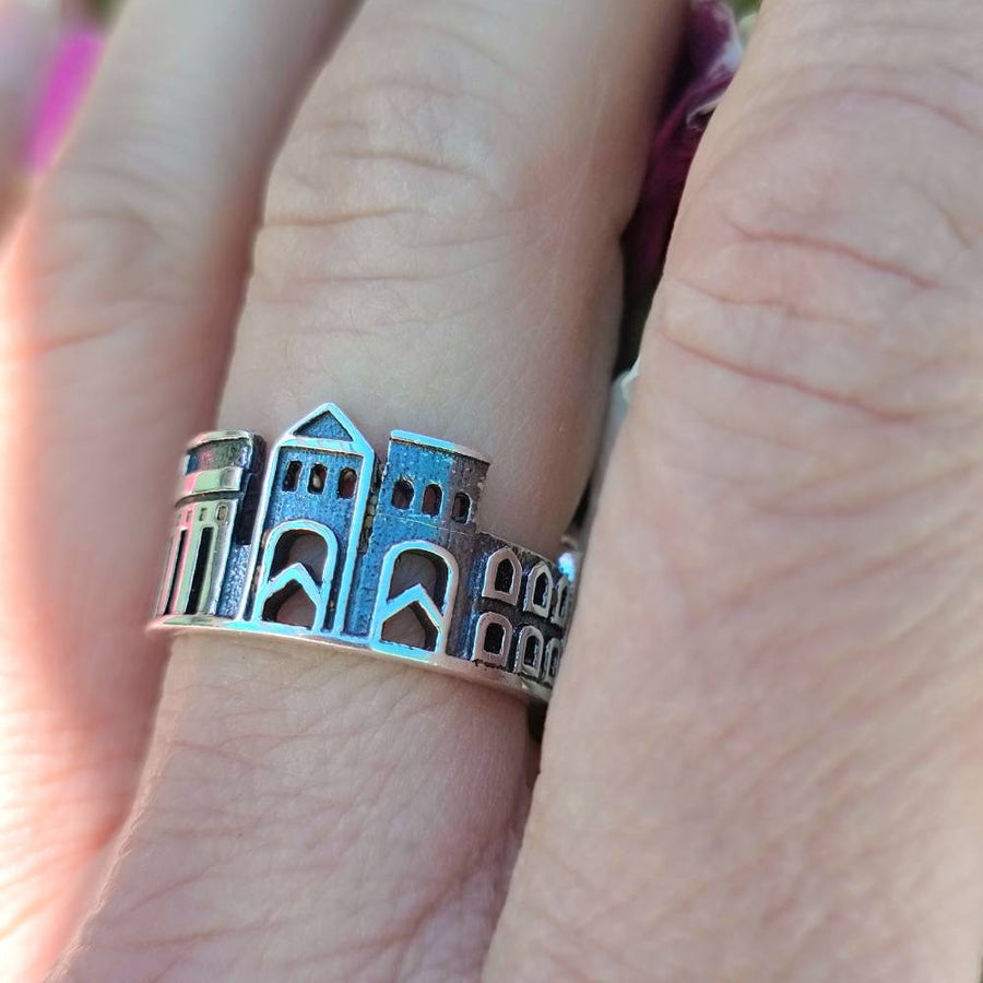 Anello casette in argento 925 - HOUSE