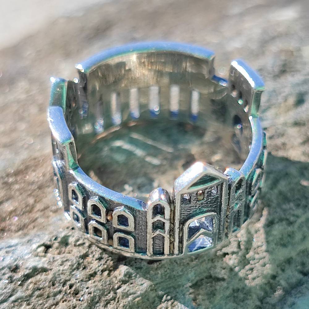 Anello casette in argento 925 - HOUSE