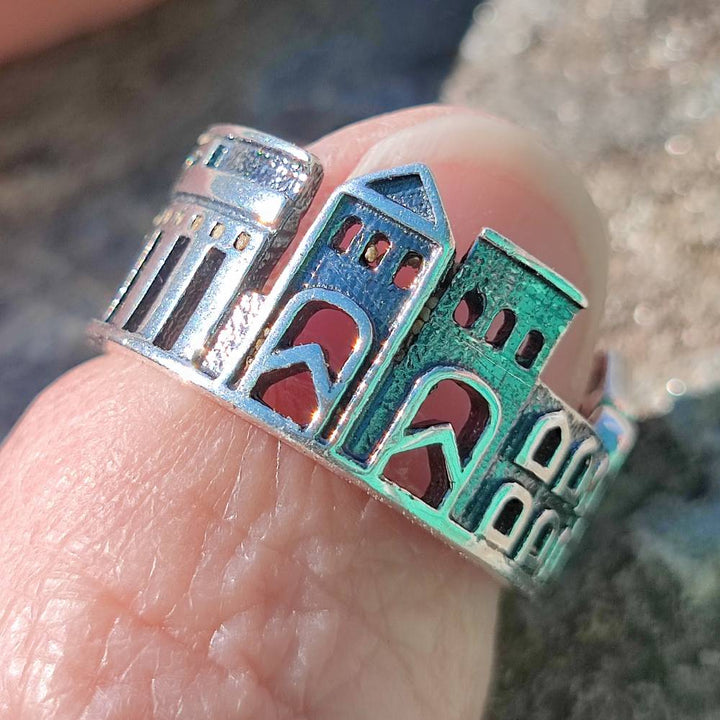 Anello casette in argento 925 - HOUSE