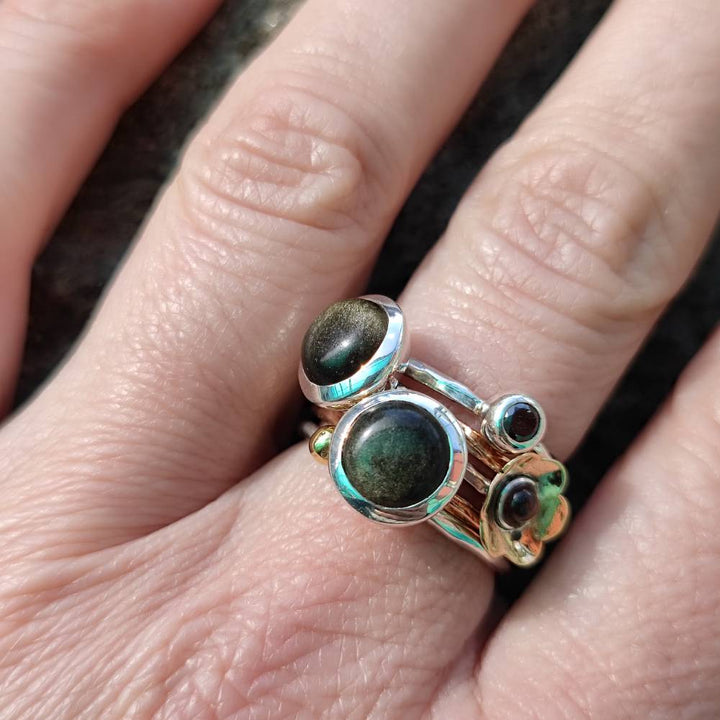 Anello a fascia in argento 925 con pietra - TIRUPATI