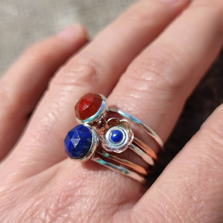 Anello a fascia in argento 925 con pietra - TIRUPATI