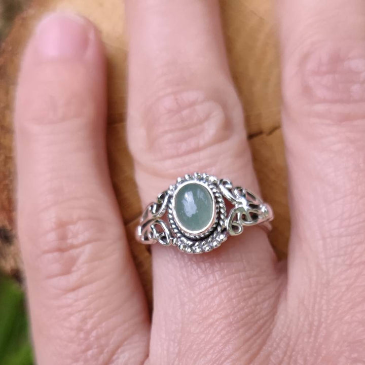Anello con pietra in argento 925 CHATURVEDI calcedonio