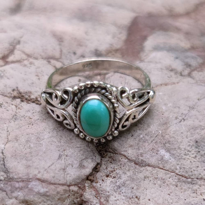 Anello con pietra in argento 925 CHATURVEDI turchese