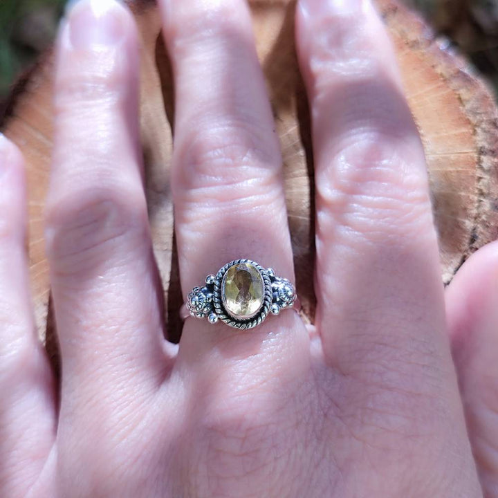 Ring with stone in 925 silver - DHARMENDRA