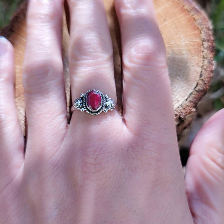 Ring with stone in 925 silver - DHARMENDRA