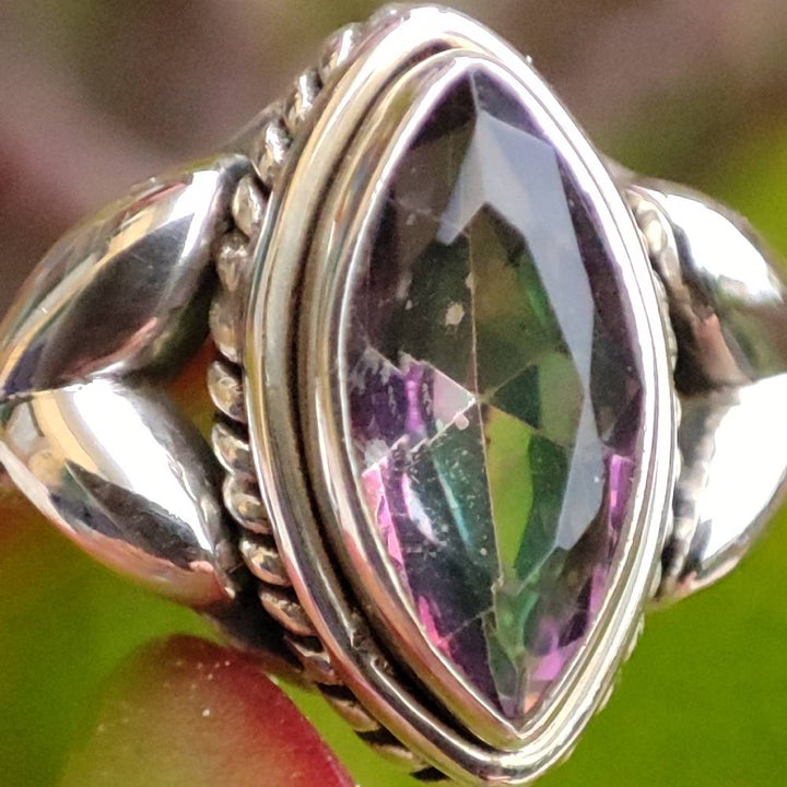 Anello con pietra in argento 925 DHIREN topazio mistico