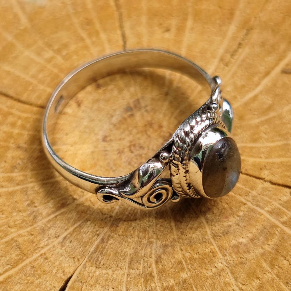 Anello con pietra in argento 925 GEET Labradorite